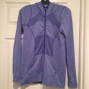 Zella Sleek Active Wear Jacket in Heathered Blue